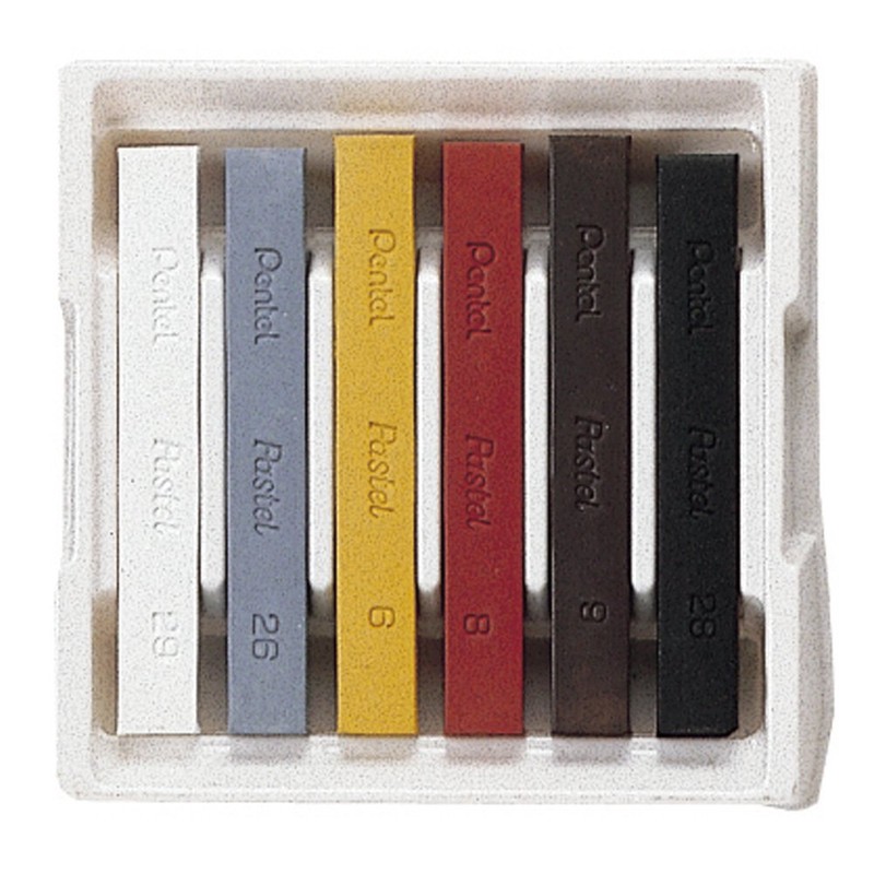 ぺんてる パステル GA-6AD 6色 低彩度タイプ