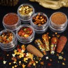 XIELIME Golden Fall Nail Art Glitters Maple Leaf Nail Sequins