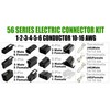 200pcs (1-2-3-4-5-6 PIN) 56 Series Connector ALL-IN-ONE Set Kit w/10-16