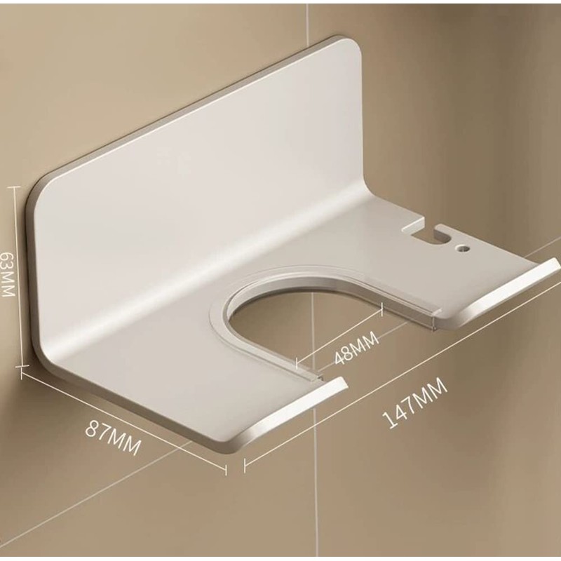 Manke Magnetic Dryer Holder Wall Mounted Dryer Hook Aluminum Dryer