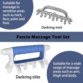 DARKRING Stainless Steel & Engineering Plastic Facial Massage Tool Set - Pressure Point Blaster for Tissue & Fascia, Trigger Point Massage Tool