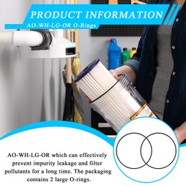 AO-WH-LG-OR O-Ring for AO Smith AO-WH-PREL,PS-WHL-H (PS-WHL-ORG) Whole House Water Filter System and Water Purifier,O-Ring 5.48 Inch 14 Cm Diameter Fits Most Housings Made for 4.5 Inch Filters(2 pack)