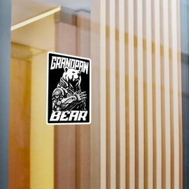 GrandPaw Bear Sticker Mechanical Bio Machine Robot Sci-Fi Car Laptop Water Bottle Decal 4" 6" Vinyl