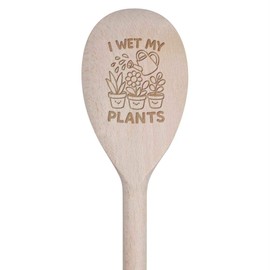 30cm 'I Wet My Plants' Wooden Cooking Spoon (SO00025651)