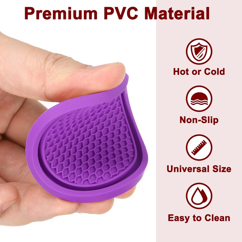sourcing map 2pcs Car Cup Coasters Universal PVC Car Cup