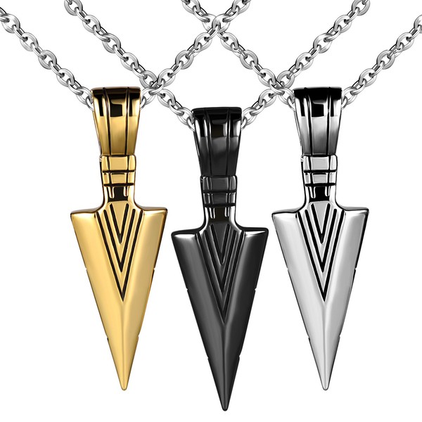 Feilok Men Women Punk Gothic Arrow Arrowhead Tip Arrow Point