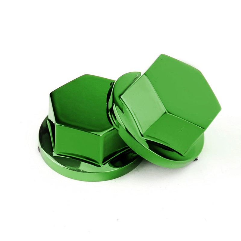 MAD HORNETS 30pcs Motorcycle Green Plastic Hexagon Socket Screw Covers