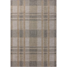 Loloi Birch Collection BIR-05 Bone/Gold 5' x 7'-3", .25" Pile Height, Area Rug, Indoor/Outdoor, Durable, Neutral, Easy Clean, Rug for Patio, Deck, Entry, Balcony, Outdoor Space