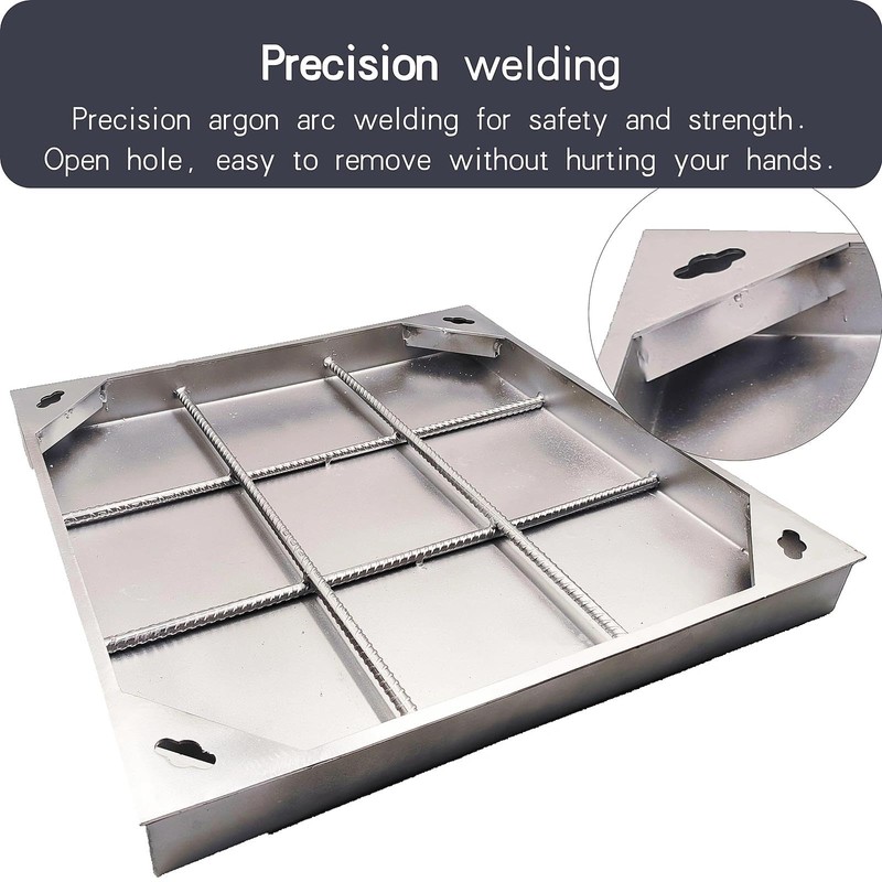 Invisible 201 Stainless Steel Manhole Cover and Frame 24x24 In