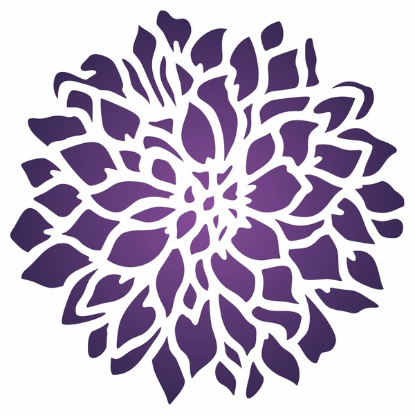 China Aster Stencil, 16.5 x 16.5 cm (S) - Annual