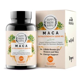 Cpsulas De Maca Orgnica 1200 Mg Vegano, 120 Cpsulas                                                                                                   