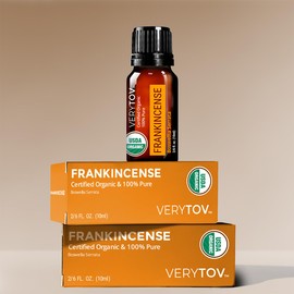 Premium USDA Organic Frankincense Essential Oil - 100% Pure Natural Undiluted, for Aromatherapy Diffuser, 10ml
