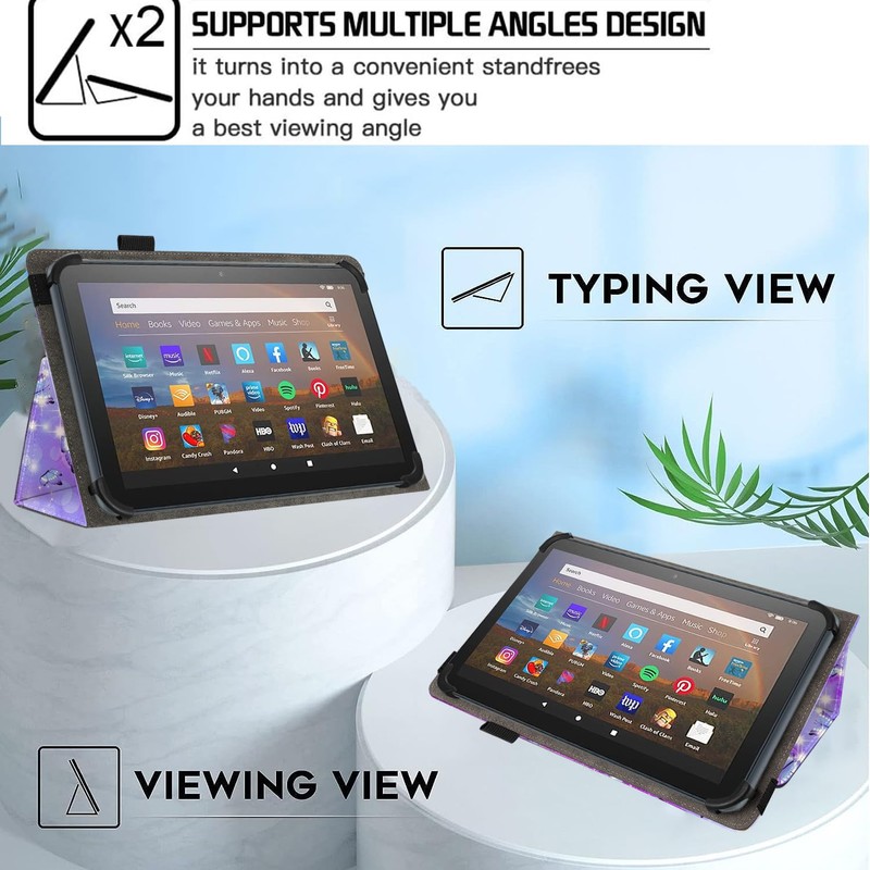 Pudiceva Universal 10 10.1 Inch Android Tablet Case,Slim Folding Stand