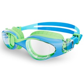 HIGAHY Kids Swimming Goggles - Adjustable Anti Fog Swimming Goggles Kids 6-14 years, UV Resist Junior Swim Goggles, Wide Clear Vision and Anti-Leak for Boys Girls