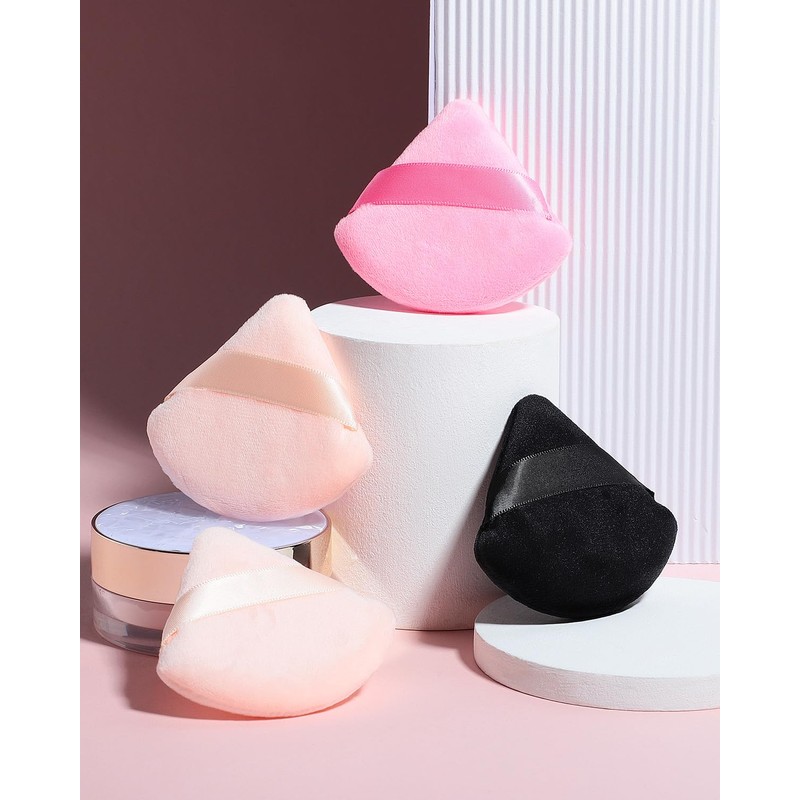 EIGSHOW Powder Puff Triangle Plush Loose Makeup Puff for Powder,