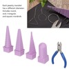 Mandrel Wire Wrapping Tools 4Pcs Jewelry Mandrel with Round, Oval,