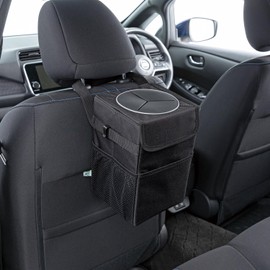 Bonform 7254-72BK Ripleve Multi-functional Dust Box, Black, Waterproof Material, Pocket, Belt, Hook, Recycled Polyester Fiber, Trash Can