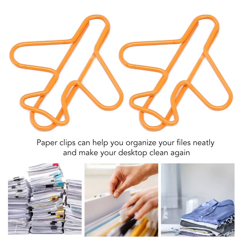 Aircraft Shape Paper Clips Cute Small Paperclips for Office School