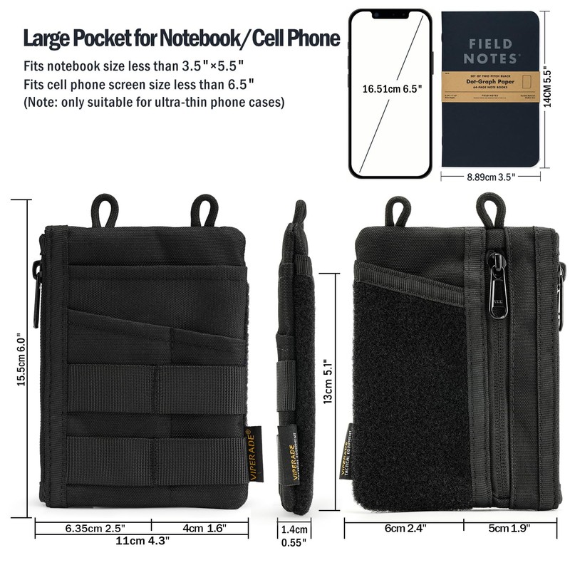 VIPERADE VE18 EDC Pouch, Pocket Organizer for Men, EDC Pocket