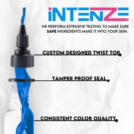 Intenze Mario's Light Blue Tattoo Ink 1/2 oz with Excellent Long-Lasting Opacity, Made in USA, Exceptional Skin Coverage, Sterilized and Direct from The Manufacturer