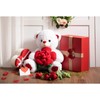 BEJOY Teddy Bear Stuffed Animals Plush Bear Holding Rose Soft