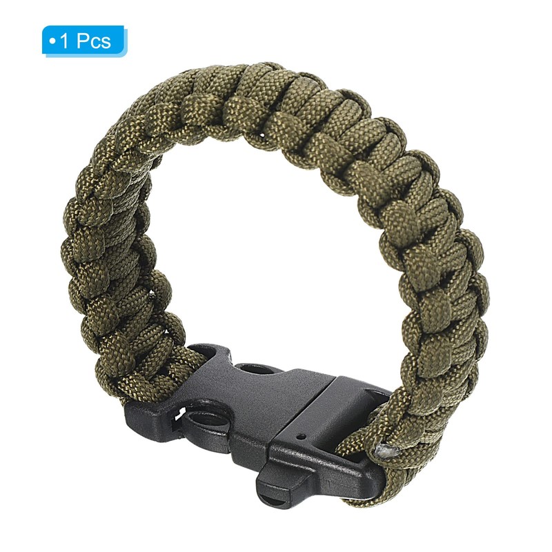 PATIKIL Survival Paracord Bracelets Braid Parachute Bracelet with Plastic Buckle