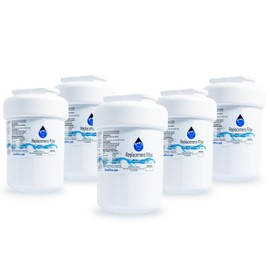 Denali Pure 5-Pack Replacement Refrigerator Water Filter - Compatible with GE PSS26SGRBSS, MWF, MWFP Fridge Water Filter Cartridge