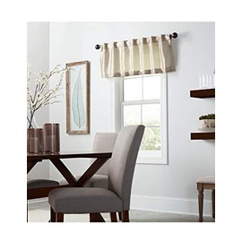 allen + roth Glenellen Sand Faux Silk Light Filtering Tab Valance 52 W x 18 L