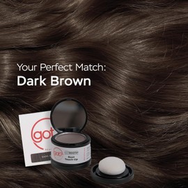 Got? Roots - Root Touch Up Hair Color, Brow Filler & Hairline Powder - Temporary Thinning & Gray Hair Cover Up - Pigment Infused Binding Root Touch Up Powder - 0.14 OZ Tub (Dark Brown, Pack of 2)