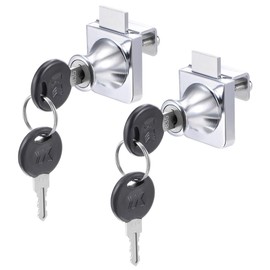 sourcing map Glass Cabinet Door Lock, for Hinged Glass Display Cabinets Keyed Alike 2Pcs