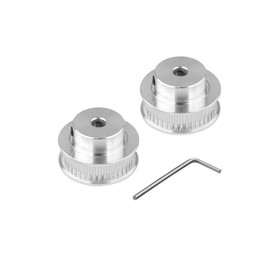 Euroharry Pack of 2 GT2 Timing Belt Pulley 40 Teeth 5 mm Bore P40-GT2-6-BF GT2 Belt Pulley Synchronous Wheel GT2 Timing Pulley for 3D Printer GT2 Timing Belt 6 mm Wide Belt