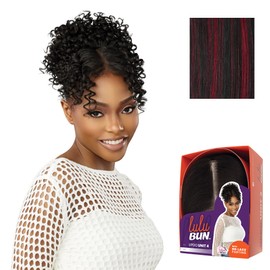 Sensationnel Lulu Bun Updo Hairextensions - Unit 4 Synthetic 3x3.5 HD Lace Parting Quick and Easy Wear Hair Wig Piece (F1B/BG)