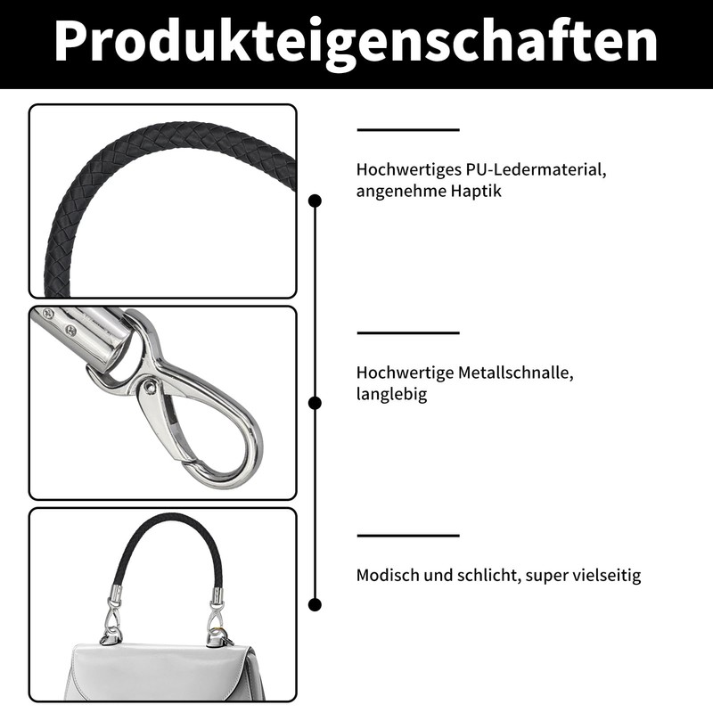 JRSHIRLEYLTD Pack of 2 40 cm Bag Handles, Leather Handles