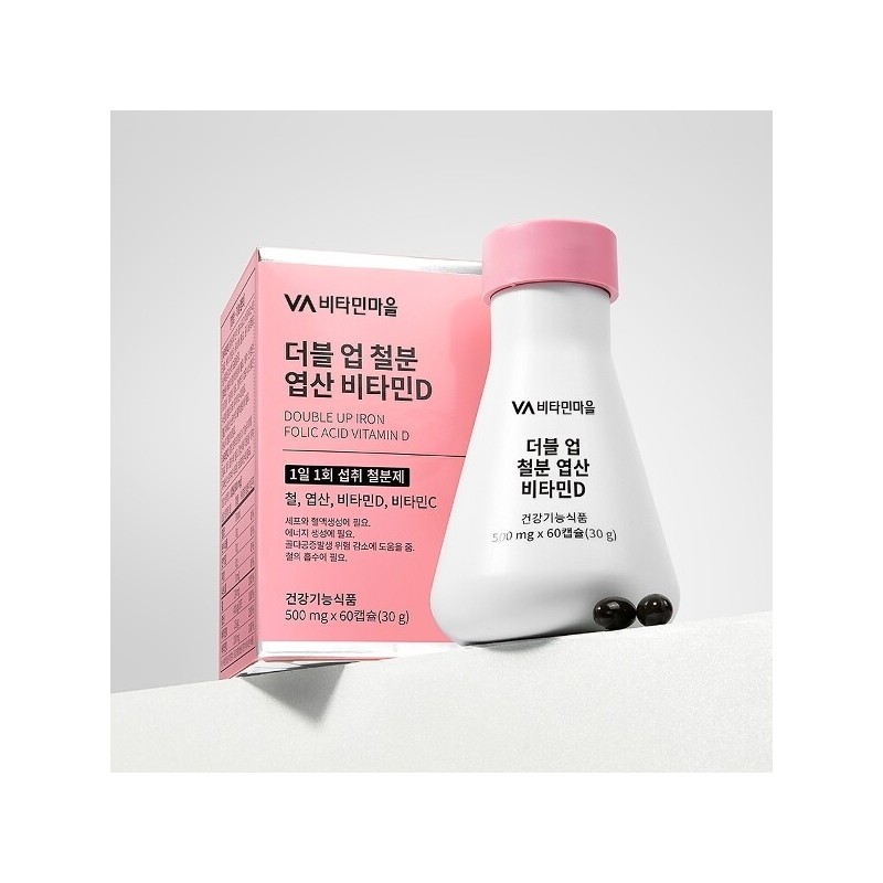 Vitamin Village Double Up Iron Folic Acid Vitamin D Iron