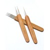 BLUPLE 3Pcs/Set(1Hook,2Hook,3Hook) Bamboo Dreadlock Crochet Hook Dreadlocks Crochet Needle with