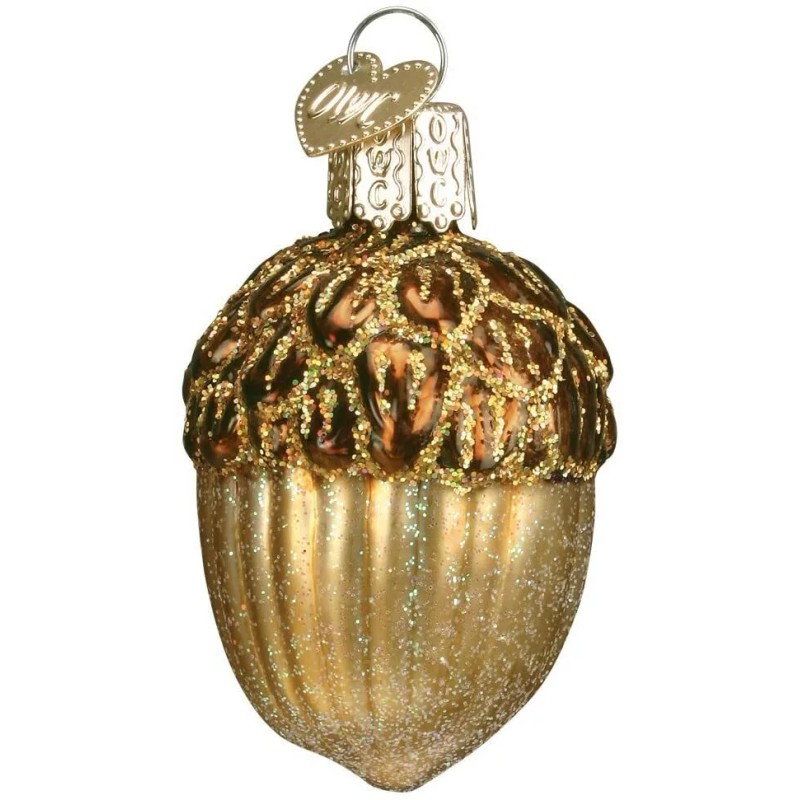 Old World Christmas Acorn Blown Glass Christmas Ornament by Old