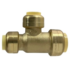 2 Pcs XFITTING Push Fit 3/4 Inch x 1/2 Inch x 1/2 Inch Push Fit Reducing Tee,