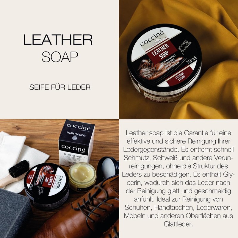 Coccine - Special Soap for Cleaning Leather Shoes, Shoe and