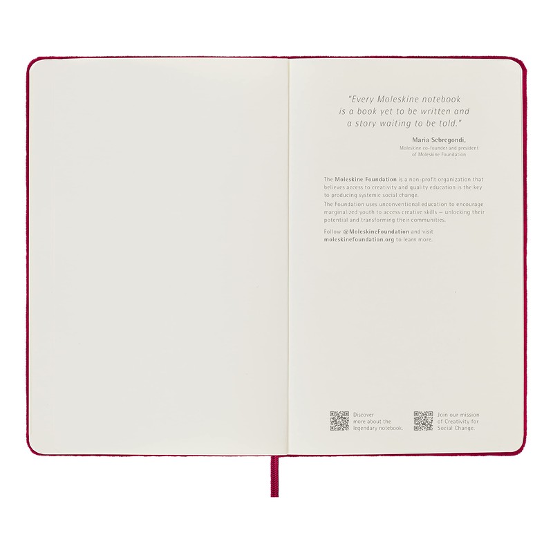 Moleskine Lined Notebook, Limited Edition Velvet Collection, Velvet Hard Cover