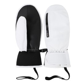 Durio Waterproof Gloves Women Men Mittens Touchscreen Ski Gloves Winter Gloves for Running Skiing Hiking Motorcycle Cycling White XL