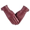 alqqas Winter Fashion Leather Gloves for Women, Warm Cashmere Lining