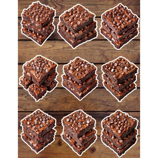 Unbranded Brownies Die Cut Vinyl Stickers Set Scrapbooking Laptop Waterbottle