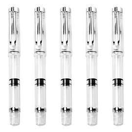 NUOBESTY 5pcs Fountain Brush Pen Water Brush Pen Set Water Refillable for Calligraphy Painting Drawing Scrapbook and Sketch