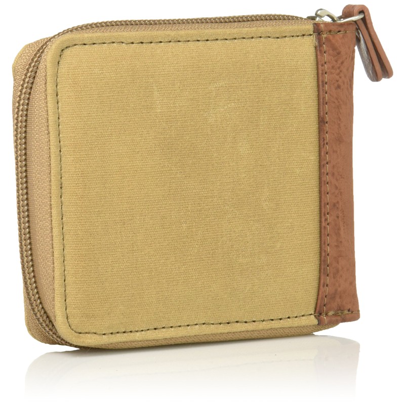 Buxton Men's Expedition II Huntington Canvas RFID Blocking Zip-around Wallet,