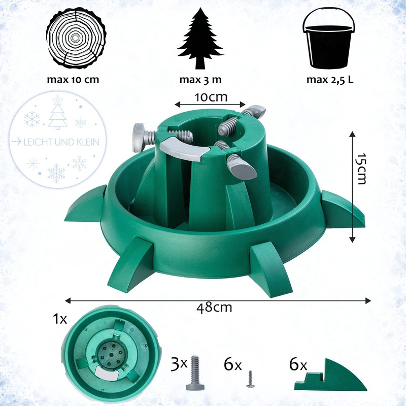KADAX Christmas Tree Stand with Water Tank, Modern & Stable