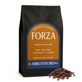 Forza Arabica Coffee Whole Bean, Medium Dark Roast Whole Bean Coffee Bold Flavor with Dark Chocolate, Hazelnuts & Caramel, Freshly Roasted in Brooklyn, 35.2 oz (2.2lb) Bean Bag