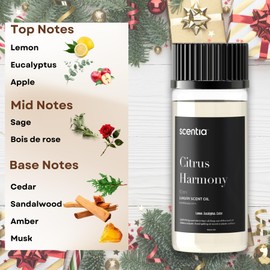 Scentia Citrus Harmony Essential Oil Blend 120 ml | Fall Aromatherapy with Eucalyptus, Lemon & Apple Notes | Christmas Sent |Perfect for Diffusers, Candle & Soap Making, House Cleaning | Made in USA