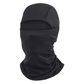 Motorcycle Balaclava, Face Cover, Breathable Sun Protection, Balaclava, Full Face Mask, Elastic, for Motorcycle, Cycling, Outdoor Sports, Summer Mask for Men and Women, Black, black, L