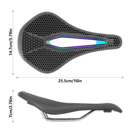 3D Hollow Design Bike Saddle Comfortable Bike Seat Cushion for Men and Women, Lightweight Bicycle Seat, Shock Absorbing and Breathable Ideal for Mountain Bikes and Road