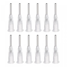 sourcing map Industrial Blunt Tip Dispensing Needle with Luer Lock for Liquid Glue Gun, 16G 1/2", 20 Pcs (Transparent)